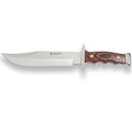 CUCHILLO DE MONTE CON VIROLA ZAMAK CACHAS DE MADERA ROJA Y HOJA DE 21 CM. CR92 - Espadas y Más