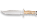CUCHILLO DE MONTE CON VIROLA ZAMAK CACHAS DE OLIVO Y HOJA DE 21 CM. CO92 - Espadas y Más