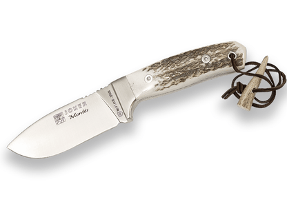 Imagen de Cuchillo De Monte Enterizo Cachas En Asta De Ciervo Y De Hoja 10 Cm CC18 parte de nuestra colección en Espadas y más, sitio oficial.