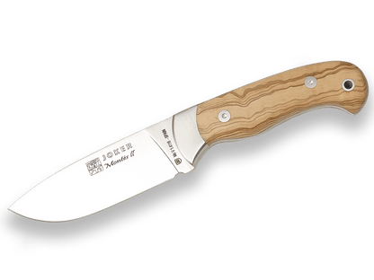 CUCHILLO DE MONTE ENTERIZO CON CACHAS DE OLIVO Y HOJA DE 10,5 CM. CO08 - Espadas y Más