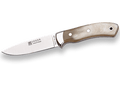 CUCHILLO DE MONTE ENTERIZO CON CACHAS EN ASTA DE TORO Y HOJA DE 9,5 CM CA16 - Espadas y Más