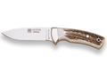 CUCHILLO DE MONTE ENTERIZO CON VIROLA CACHAS EN ASTA DE CIERVO Y HOJA DE 10 CM. CC23 - Espadas y Más