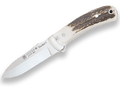 CUCHILLO DE MONTE ENTERIZO CON VIROLA CACHAS EN ASTA DE CIERVO Y HOJA DE 9 CM CC86 - Espadas y Más