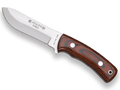 CUCHILLO DE MONTE JOKER OSO, MANGO MADERA ROJA, HOJA INOX DE 12 CM.FUNDA DE CUERO. CR54 - Espadas y Más