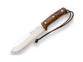 CUCHILLO DE SUPERVIVENCIA JOKER NOMAD 6.5" MANGO DE NOGAL, CON FERROCERIO - Espadas y Más