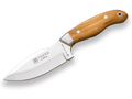 CUCHILLO DESOLLADOR JOKER CEBRA, MANGO MADERA ROJA Y HOJA INOX DE 11 CM. FUNDA DE CUERO. CR39 - Espadas y Más