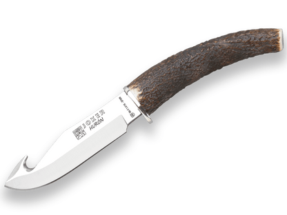 Imagen de Cuchillo Desollador Joker Hurón, Puño De Ciervo, Hoja Acero Inox De 11 Cm.Funda De Cuero. CC74 parte de nuestra colección en Espadas y más, sitio oficial.
