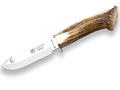 CUCHILLO DESOLLADOR JOKER HURÓN, PUÑO DE CIERVO, HOJA ACERO INOX DE 11 CM.FUNDA DE CUERO CN74 - Espadas y Más