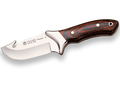 CUCHILLO DESOLLADOR JOKER VENADO D, VIROLA INOX, CACHAS MADERA ROJA, HOJA DE 10 CM.FUNDA DE CUERO. CR05 - Espadas y Más