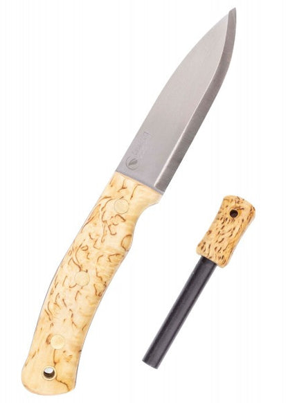 Cuchillo forestal sueco No.10, Maser Birch + Fire Steel CA-13124 - Espadas y Más