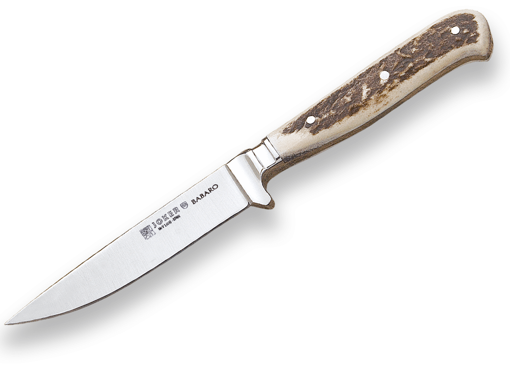 CUCHILLO FORJADO ALEMÁN CON CACHAS DE CIERVO Y HOJA DE 11 CM. CC26 - Espadas y Más