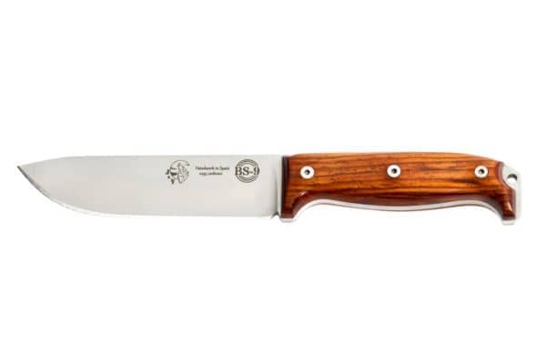 Cuchillo J&V BS9 MADERA COCOBOLO FUNDA PIEL 1601-CO - Espadas y Más