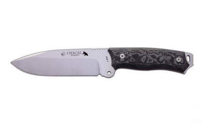 Cuchillo J&V CHACAL MAKRO MICARTA NEGRA FUNDA CORDURA O FUNDA PIEL 1379-M1-COR - Espadas y Más