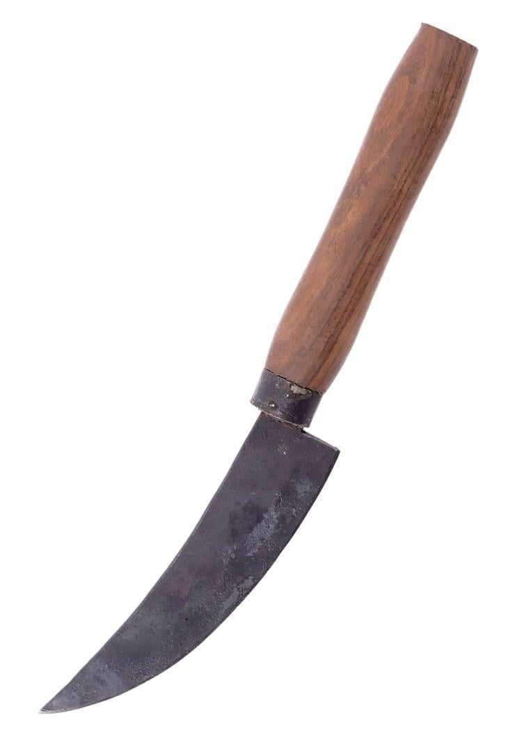 Cuchillo medieval con empuñadura de madera, forjado a mano, 28 cm. ULF-KD-13 - Espadas y Más