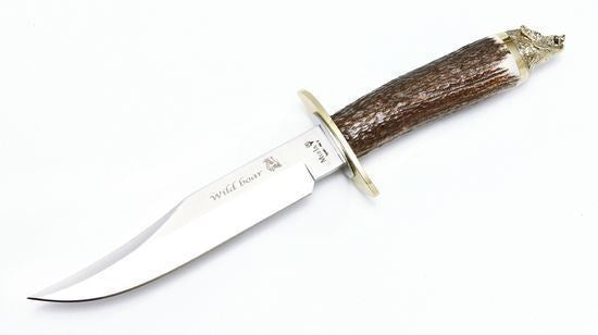 CUCHILLO MUELA WILDBOAR EN ASTA O MADERA - Espadas y Más