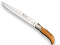 CUCHILLO PLEGABLE CON MANGO EN MADERA DE OLIVO Y HOJA DE 19,5 CM. CO09 - Espadas y Más