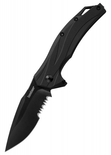 Cuchillo plegable Kershaw Lateral, negro dentado  KW-1645BLKST - Espadas y Más