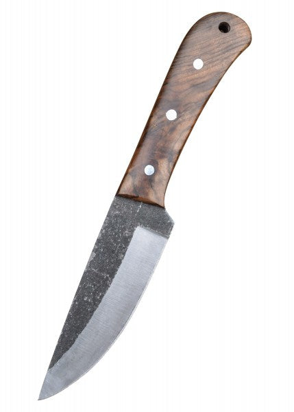 Cuchillo utilitario con empuñadura de nuez y vaina de cuero 0369110001 - Espadas y Más