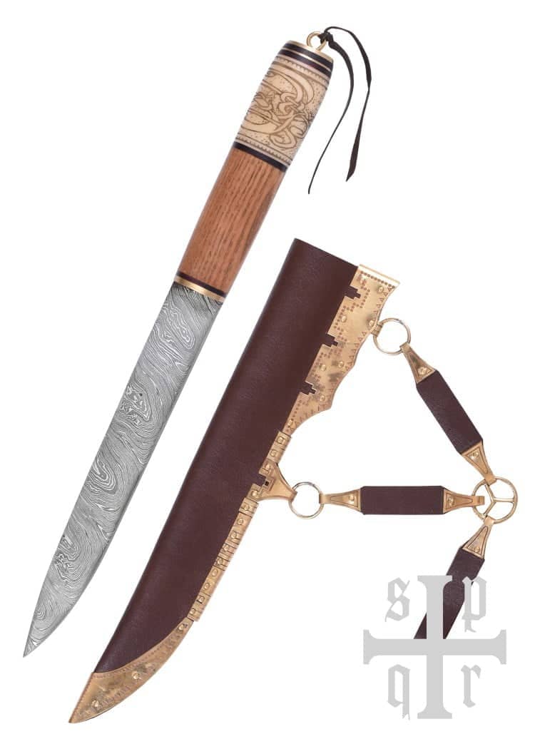 Cuchillo Vikingo con hoja de Damasco 0564000232 - Espadas y Más
