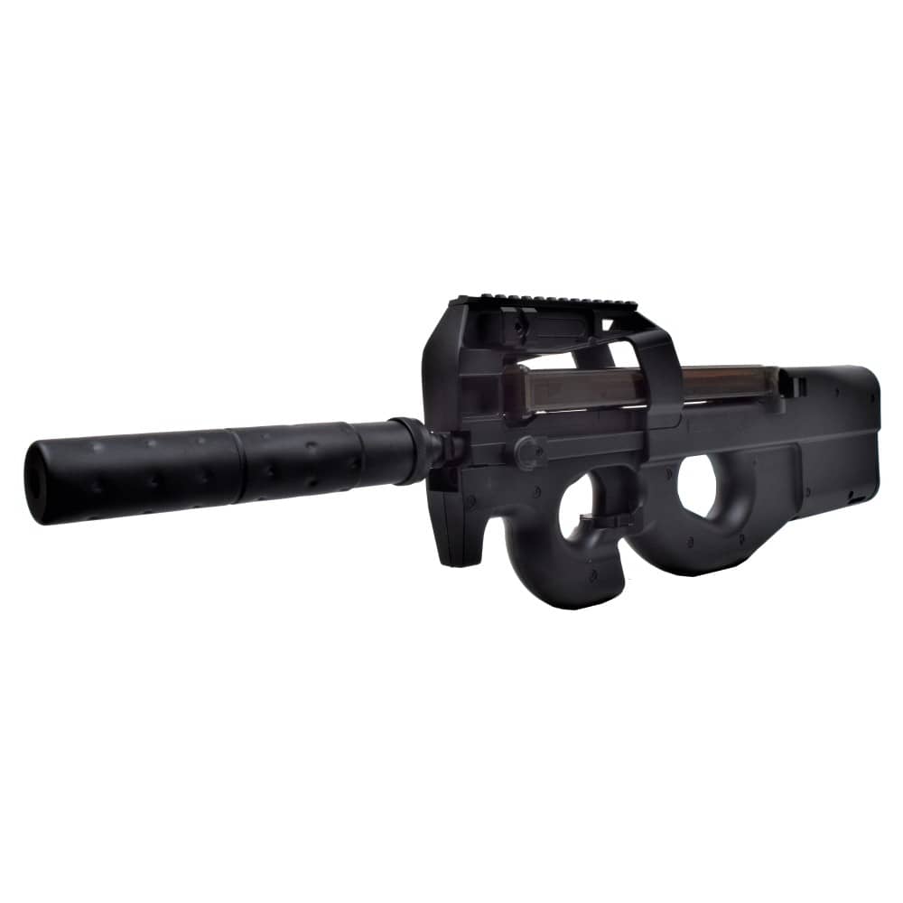 FUSIL ELÉCTRICO CYMA P90 SILENCIADOR VERSION NEGRO (CM060B) - Espadas y Más