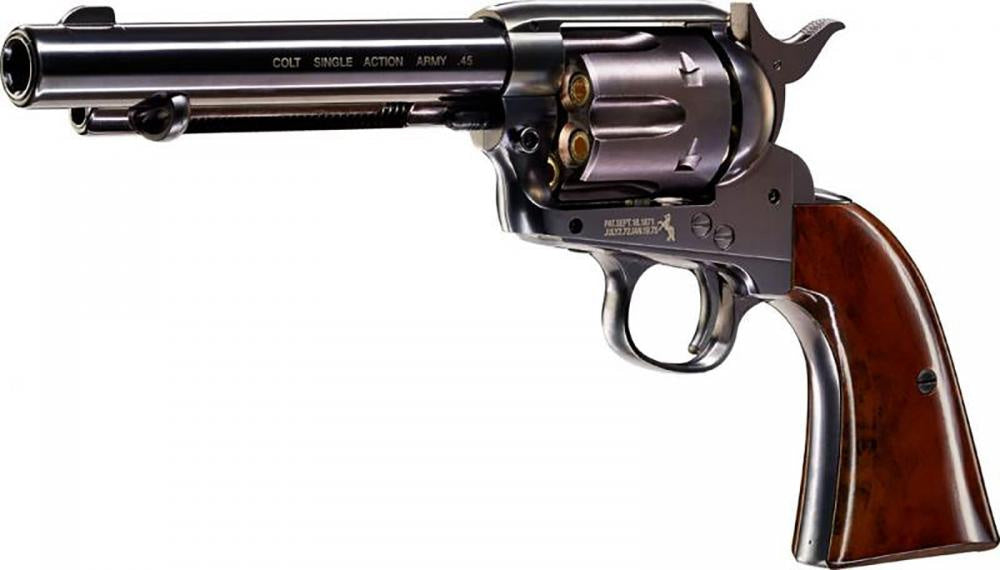 U5.8321 Revolver Colt SAA .45 Negro Cañón 5,5" Co2 - 4,5 mm Balines - Espadas y Más