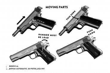 6312 PISTOLA AUTOMATICA .45 M1911A1, USA 1911 (1ª Y 2ª GM) - Espadas y Más