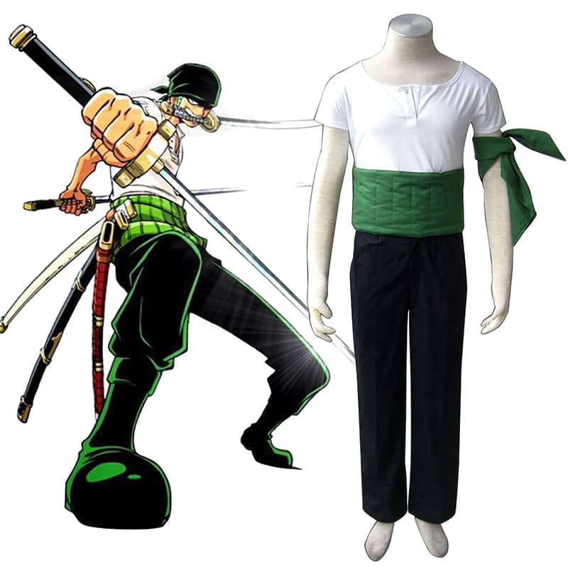 Disfraz de cosplay para "Roronoa Zoro" de la serie "One Piece" - Espadas y Más