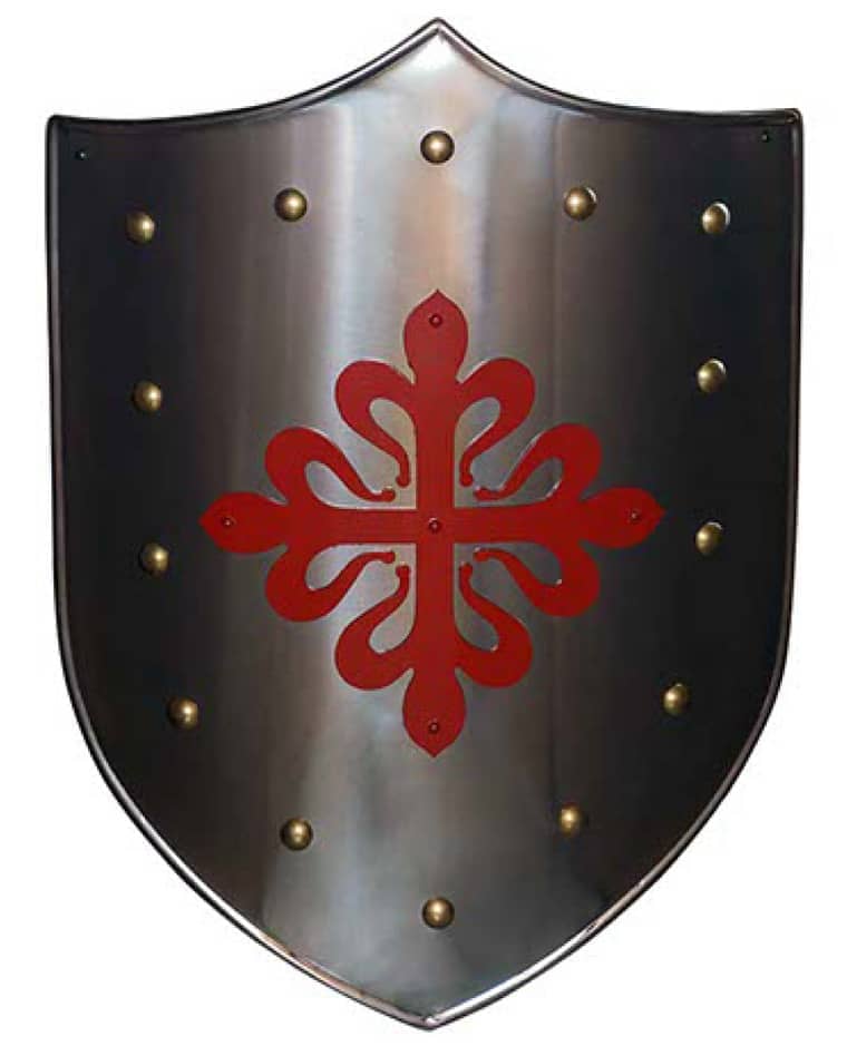 Escudo Medieval, Cruz Orden de Calatrava Roja 963.14 - Espadas y Más