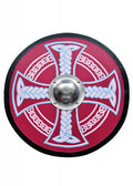 Escudo vikingo con motivo de cruz celta, pintado a mano, 61 cm 1116003800 - Espadas y Más