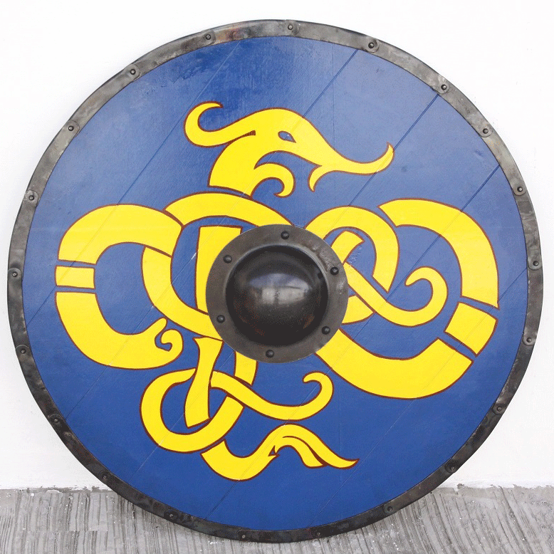Escudo vikingo dragón amarillo B80900 - Espadas y Más