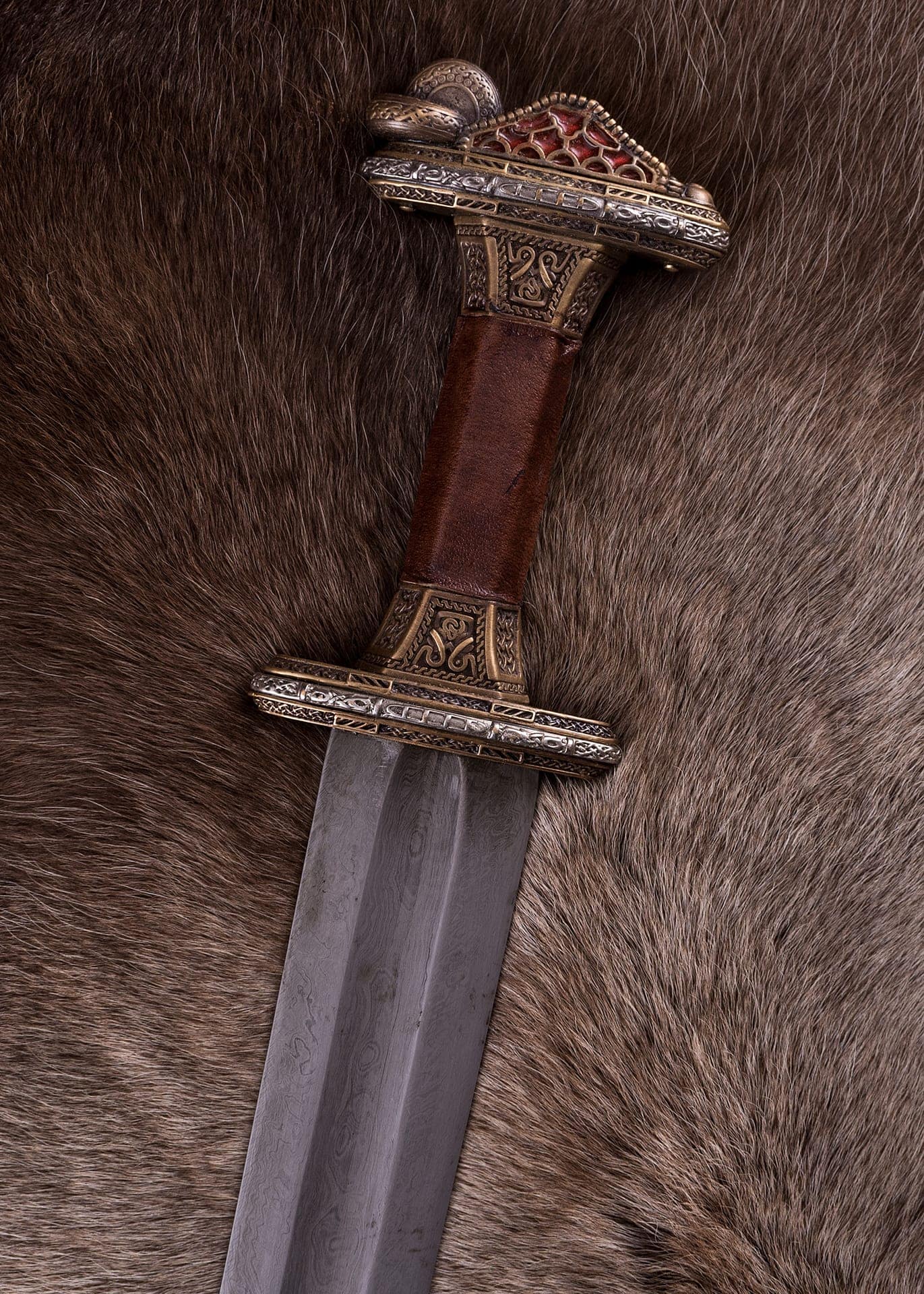 Espada vikinga de Haithabu, siglo IX, acero de Damasco 0116041401