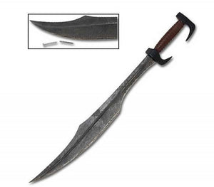 Imagen de Espada de Leónidas 300 envejecida forjada a mano, funcional 14512 parte de nuestra colección en Espadas y más, sitio oficial.