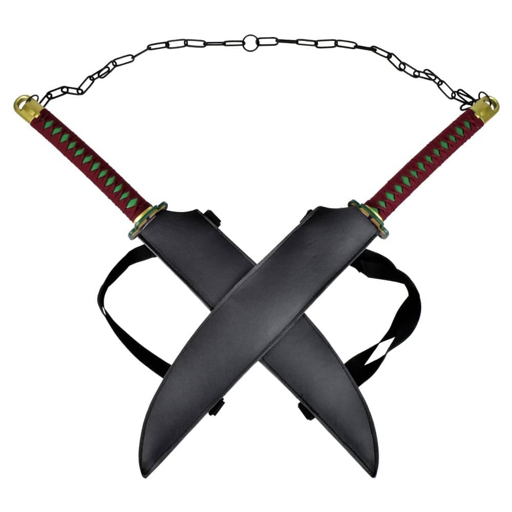Espadas de Tengen Uzui de Kimetsu no Yaiba (Demon Slayer) con funda y cadenas como las del anime. Vendidas por Espadas y más
