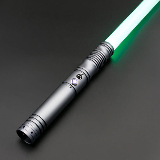 Espada Laser RGB con Mango De Metal Gris con Plata 77cm - Star Wars - Espadas y Más