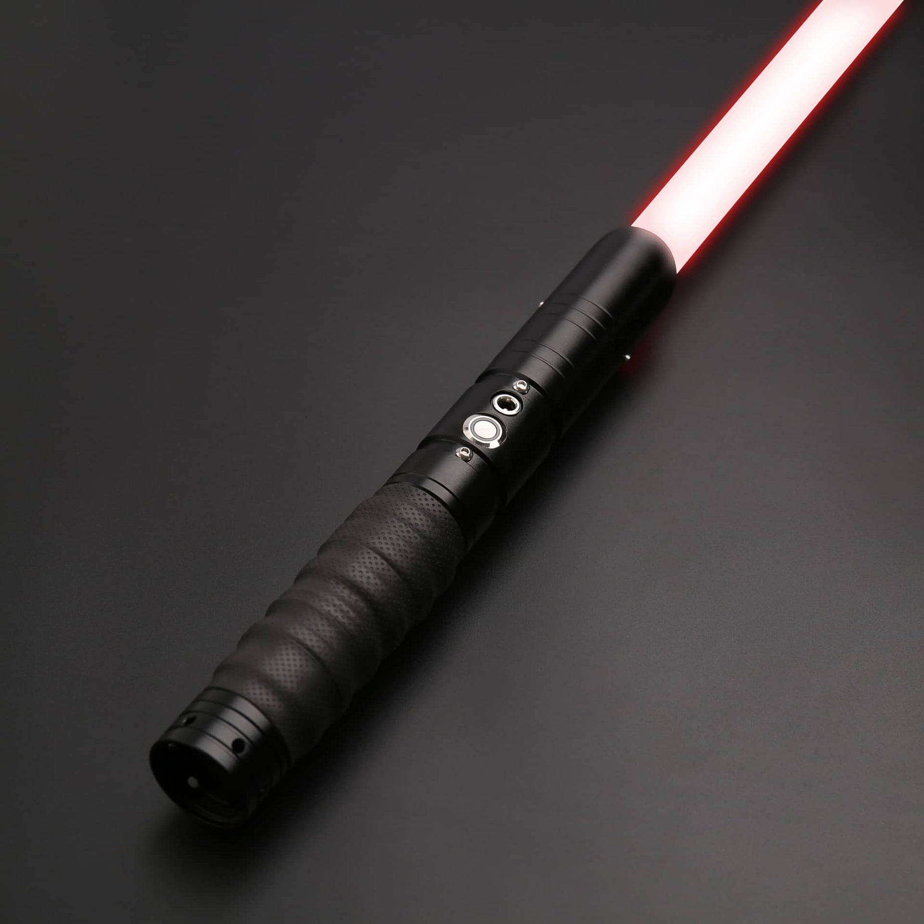 Espada Láser RGB Con Mango De Metal Plata con Negro 77cm - Star Wars - Espadas y Más