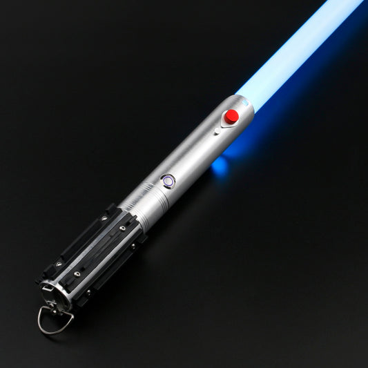 Espadas Láser RGB 12 colores, 10 Set de Sonidos, Mango Gris con Plata- Star Wars - Espadas y Más