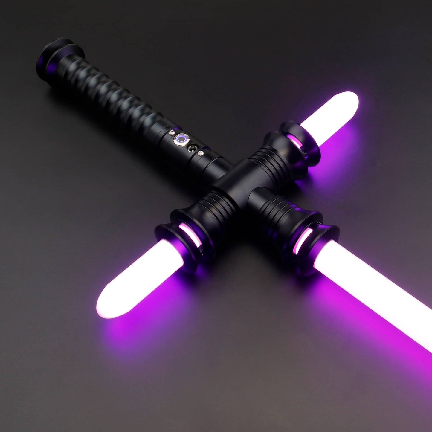 Espadas Láser RGB Duelos Pesados 12 colores, 10 Set de Sonidos, Mango Negro Liso con Oscliaciones- Star Wars - Espadas y Más