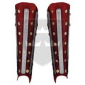 Espinillera de serraje rojo - Espadas y Más