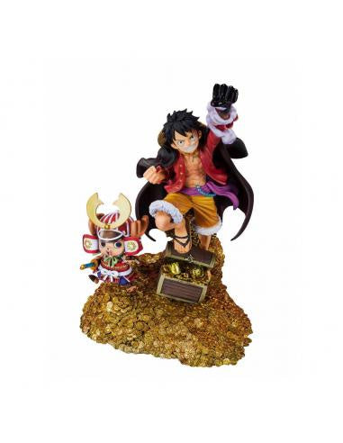 Estatua FiguartsZERO Monkey D. Luffy by Eiichiro Oda WT100 Daikaizoku Hyakkei One Piece 19cm - Espadas y Más