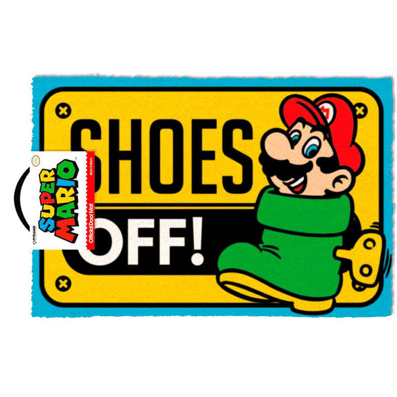 Felpudo Shoes Off Super Mario Nintendo - Espadas y Más