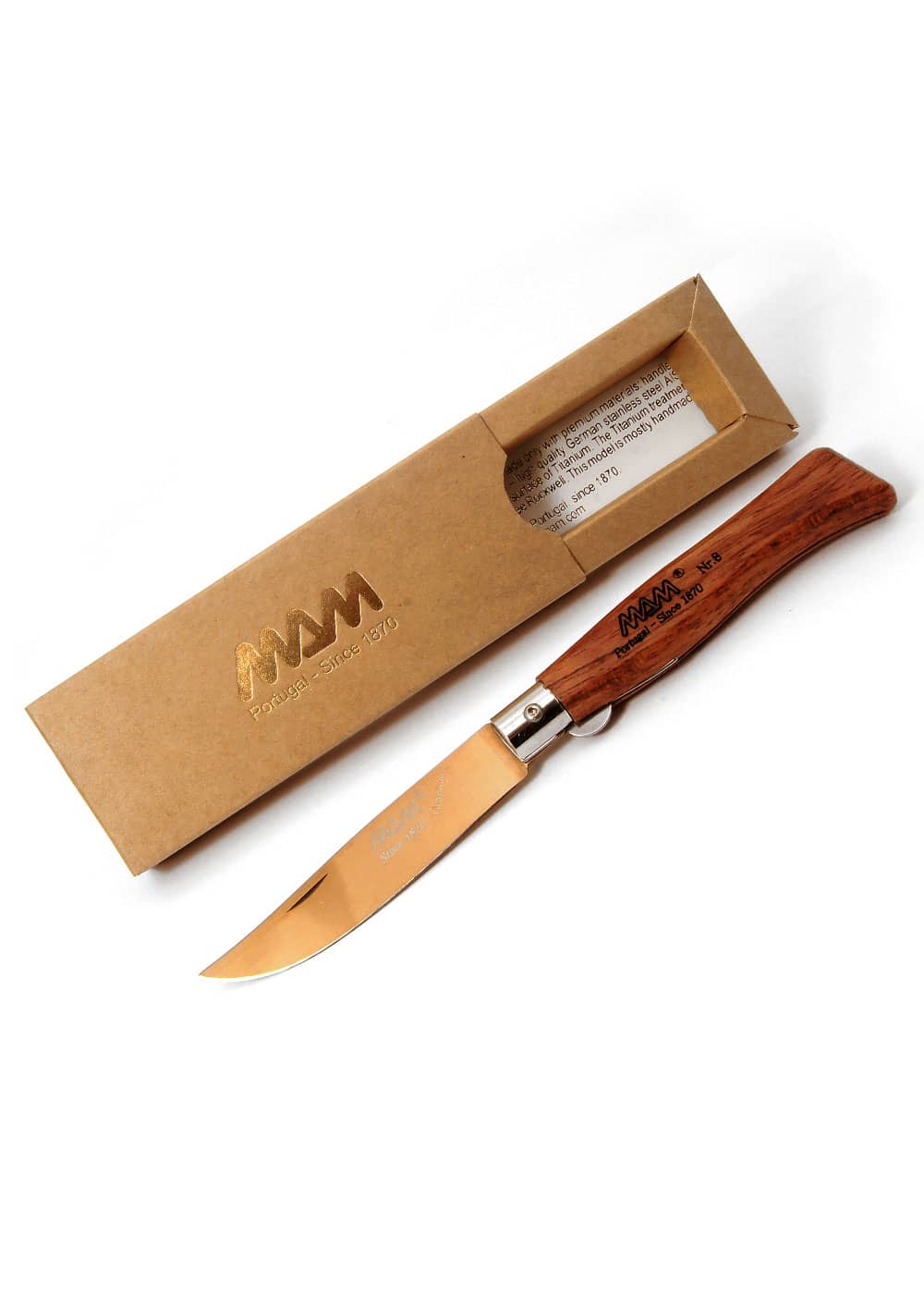 Navaja Douro con hoja de titanio bronce o negro 2084 - Espadas y Más