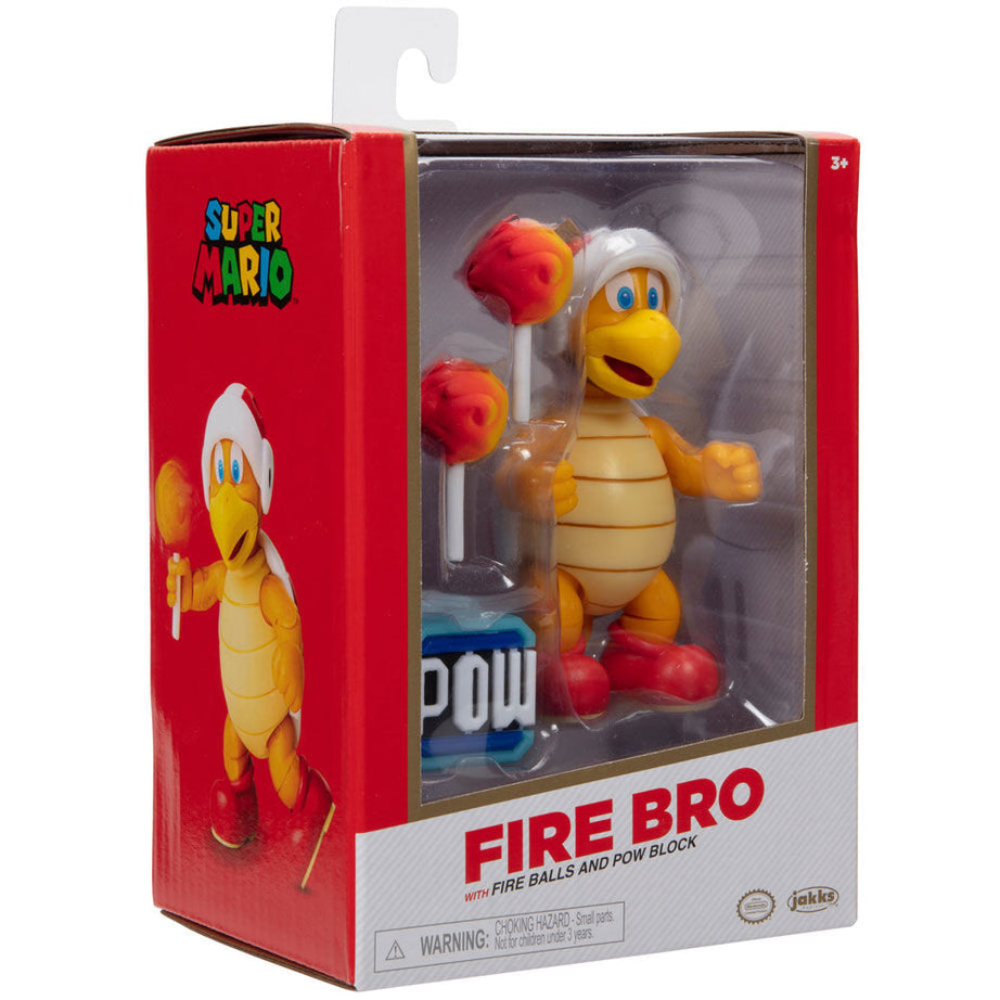 Figura Fire Bro Gold Super Mario Bros 10cm - Espadas y Más