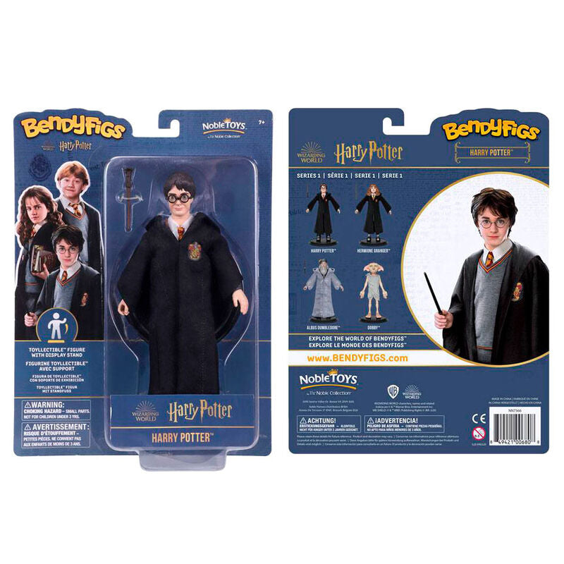 Figura Maleable Bendyfigs Harry con varita Harry Potter 19cm - Espadas y Más