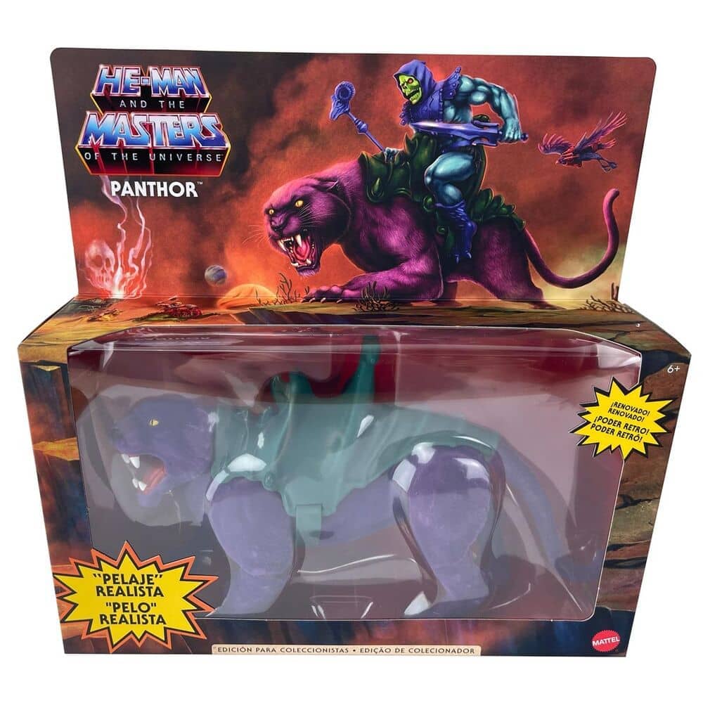 Figura Panthor Masters of the Universe Flocked 23cm - Espadas y Más