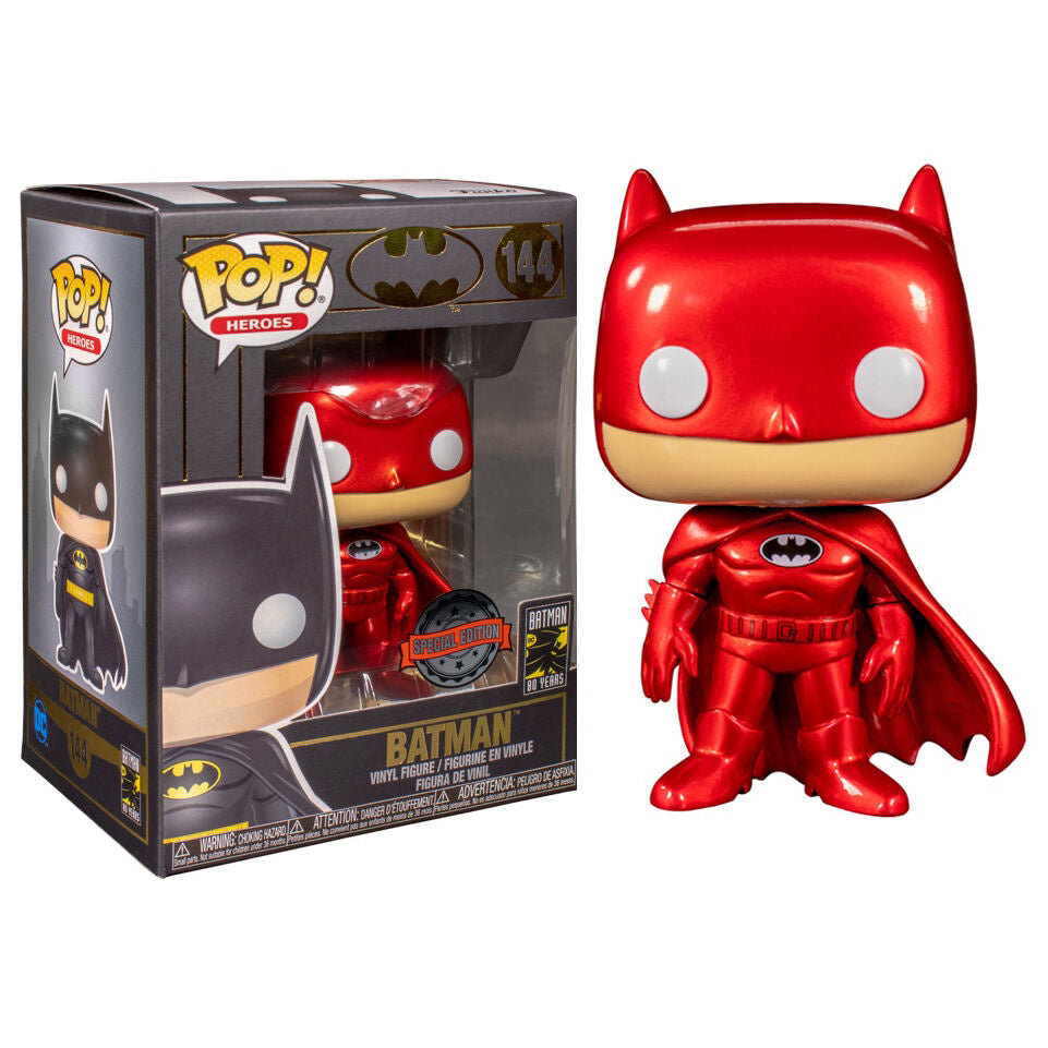 Figura POP DC Comics Batman Red Metallic Exclusive - Espadas y Más