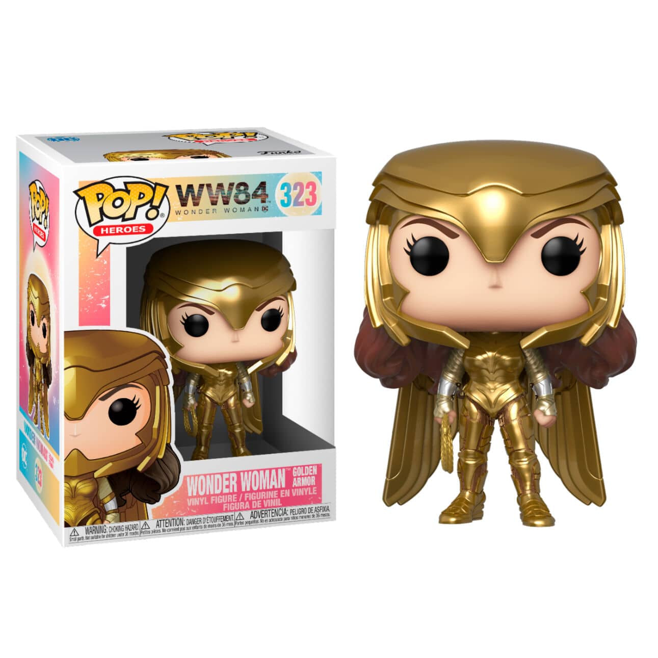 Figura POP DC Wonder Woman 1984 Wonder Woman Gold Flying Pose - Espadas y Más