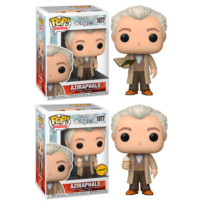 Figura POP Good Omens Aziraphale with Book 5 + 1 Chase - Espadas y Más