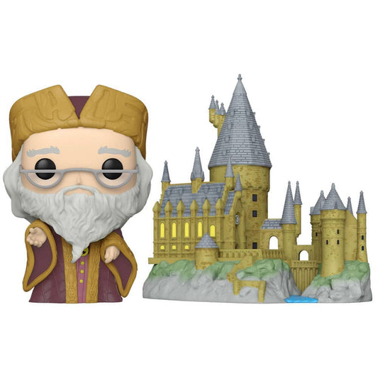 Figura POP Harry Potter Anniversary Dumbledore with Hogwarts - Espadas y Más
