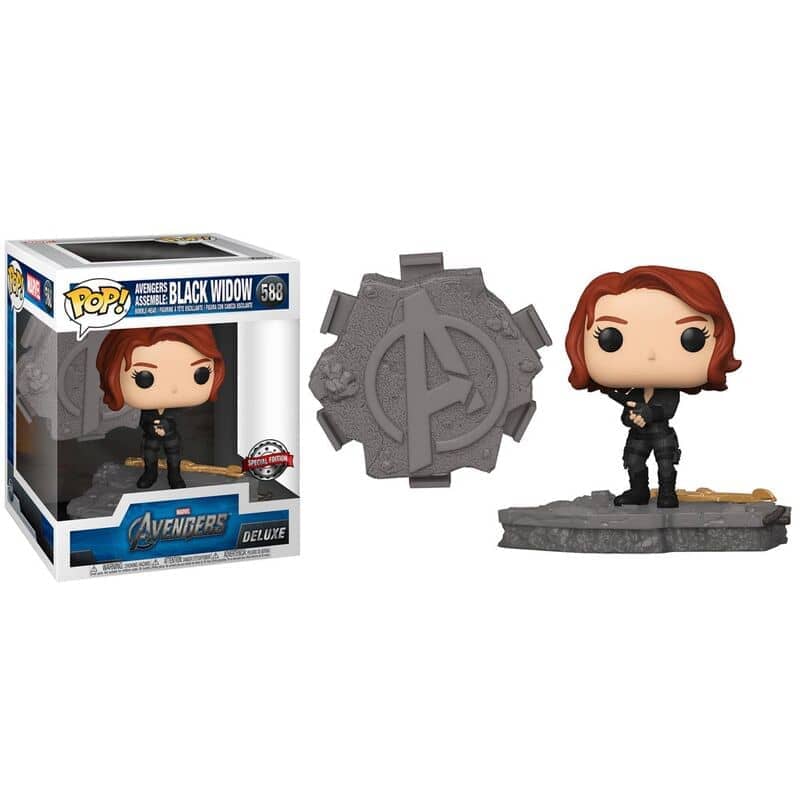 Figura POP Marvel Deluxe Avengers Black Widow Assemble Exclusive - Espadas y Más