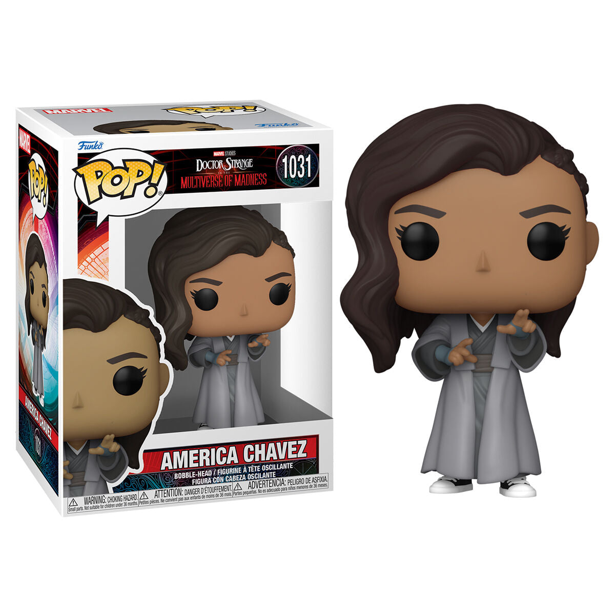 Figura POP Marvel Doctor Strange America Chavez - Espadas y Más